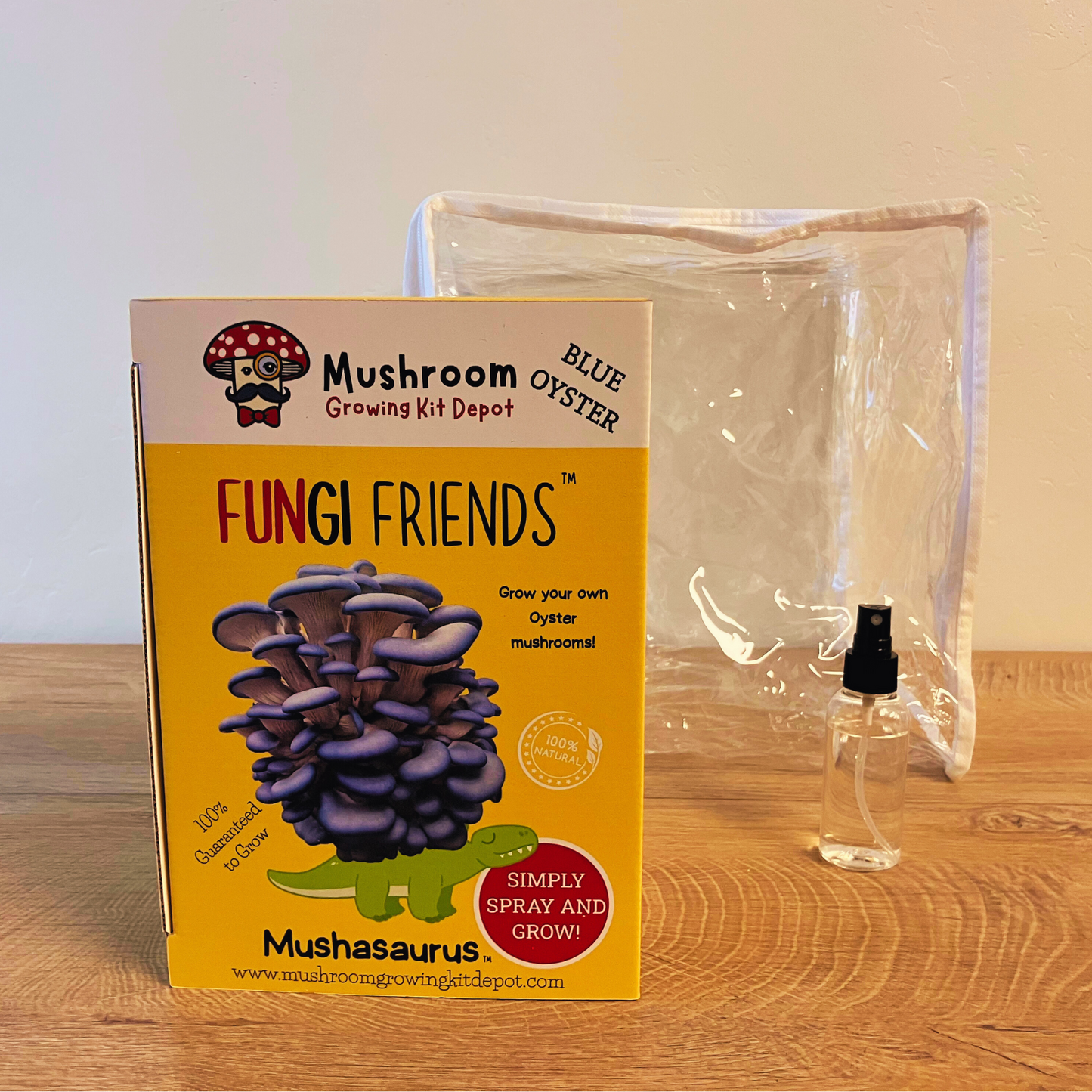 Mushasaurus - Blue Oyster Mushroom Grow Kit - 5 LBS (with box)