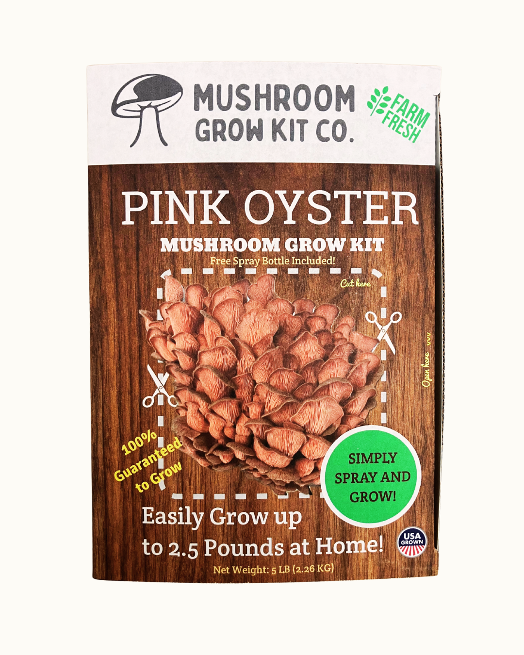 Premium Pink Oyster Mushroom Growing Kit - 5 LBS
